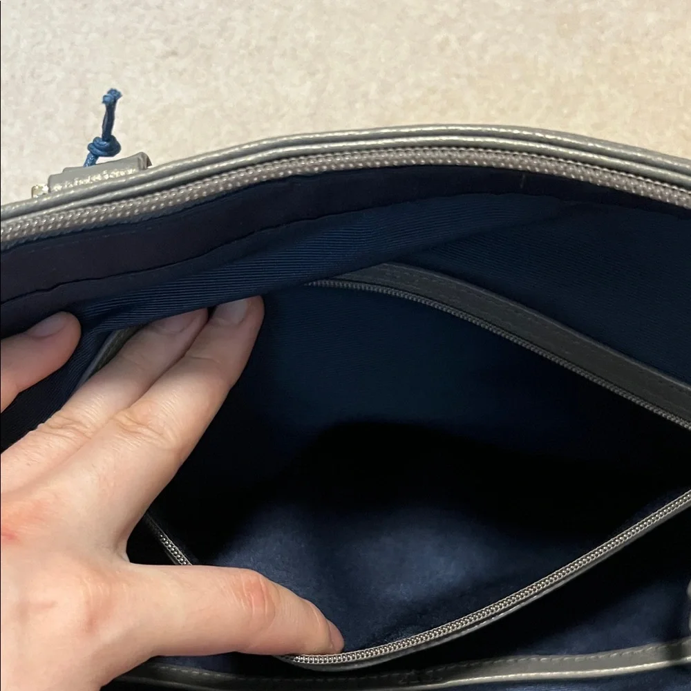 Cole Haan Gray Leather Tote - Picture 11 of 12